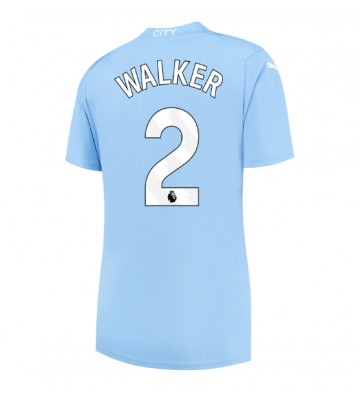 Manchester City Kyle Walker #2 Hemmatröja Dam 2023-24 Kortärmad